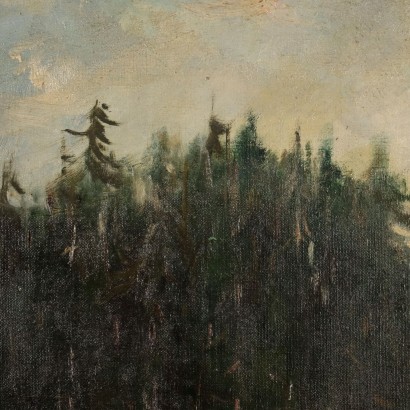 Landschaftsmalerei mit Bergsee