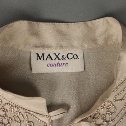 Max&Co. Blusa de seda color arena