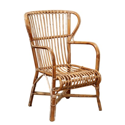 Vintage Sessel aus Bambus Italien der 70er-80er Jahre
