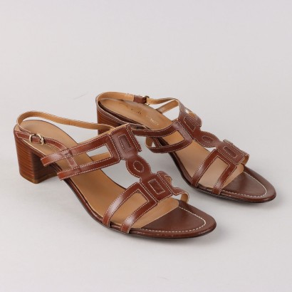 Second Hand Evaluna Sandals Leather UK Size 8 Made in Italy