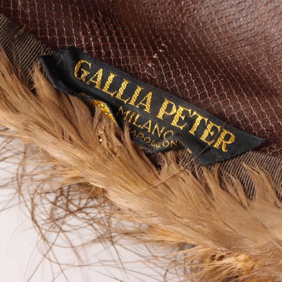 Chapeau vintage Gallia Peter avec plumes