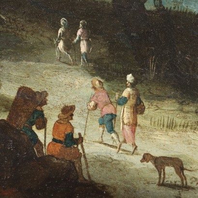 Painting Flemish Landscape with Figures, Landscape with figures