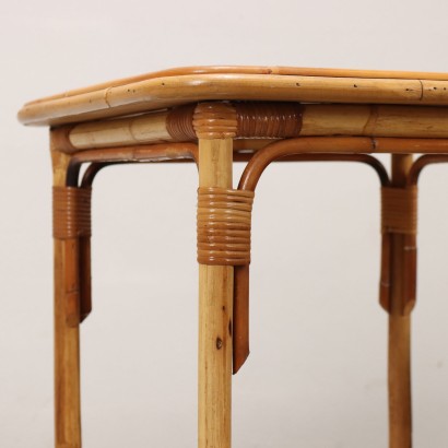 Tables basses en bambou des années 80