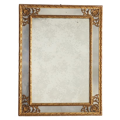 Antique Mirror with Carved Frame Italy XX Century