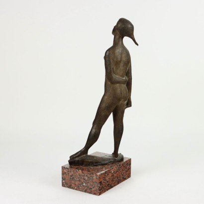 Escultura de bronce desnuda femenina firmada