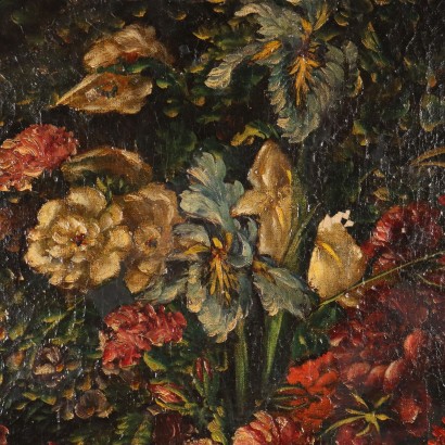 Composición floral pintada