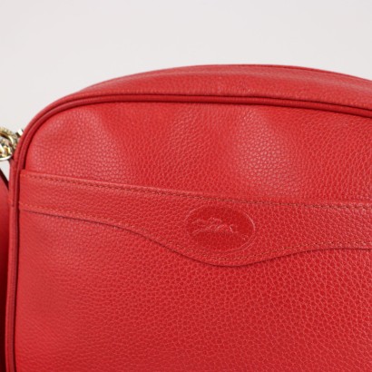 Rote Longchamp-Umhängetasche