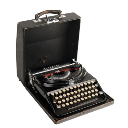 Machine à Écrire Vintage Ico Olivetti Italie Années 30-40
