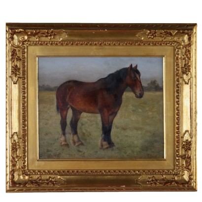 Peinture de Joseph Dixon Clark, cheval de trait anglais, Joseph Dixon Clark, Joseph Dixon Clark, Joseph Dixon Clark