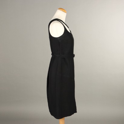 Marella Black Linen Blend Dress