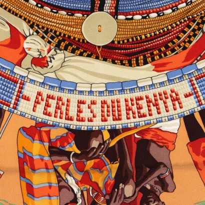 Hermes Foulard Perles Du Kenya Vintage