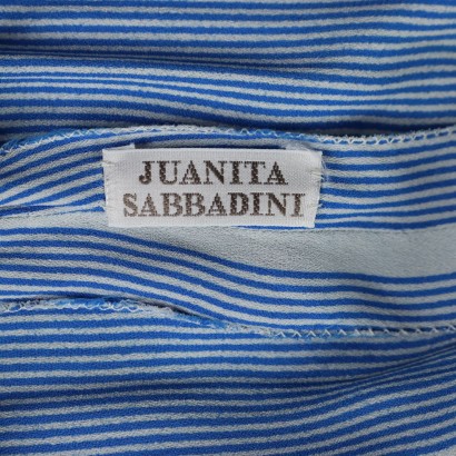 Juanita Sabbadini Vestido camisero de rayas