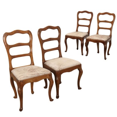 Gruppe von 4 Barocchetto-Stühlen