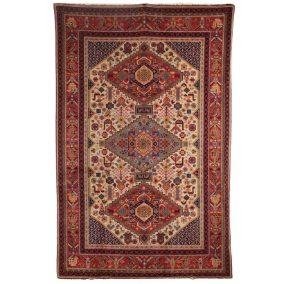 Antique Ardebil Carpet Cotton Wool Heavy Knot Iran 115 x 74 In