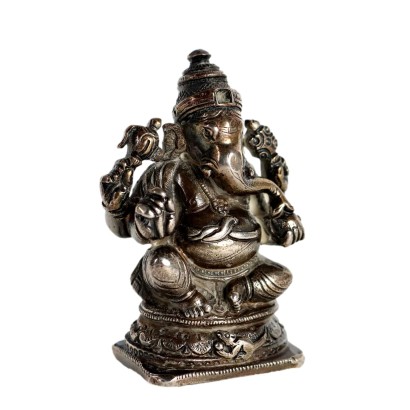 Figure de Ganesh Ancienne en Argent Asie du XXe Siècle