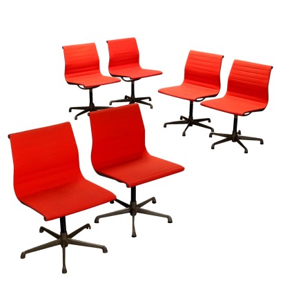 Six Charles & Ray Eames Swivel Chairs