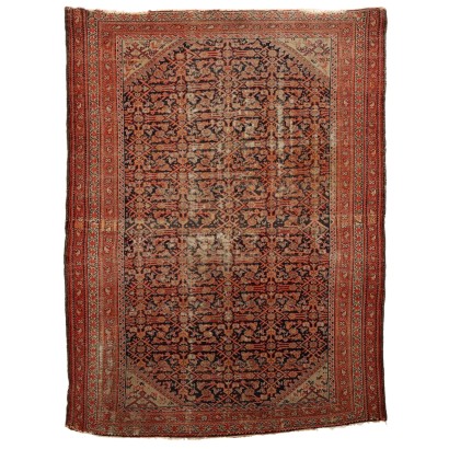 Antique Malayer Carpet Cotton Wool Extra Thin Knot Iran 71 x 51 In