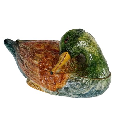 Canard Vintage en Céramique de Bassano Italie Années 70