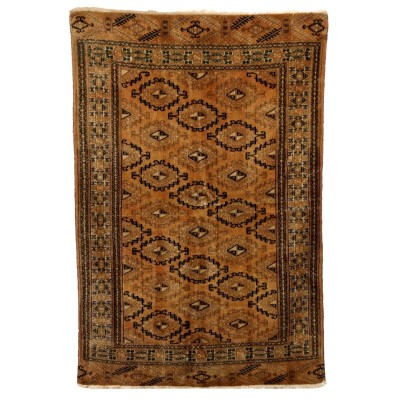 Antique Bukhara Carpet Wool Thin Knot Turkmenistan 67 x 45 In