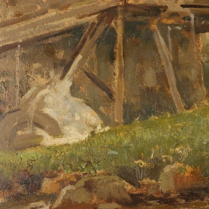 Pintura de Carlo Vittori,Paisaje con molino,Carlo Vittori,Carlo Vittori,Carlo Vittori