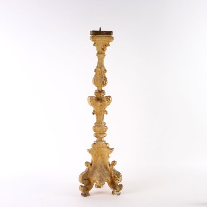 Carved and Gilded Wooden Torch Holders