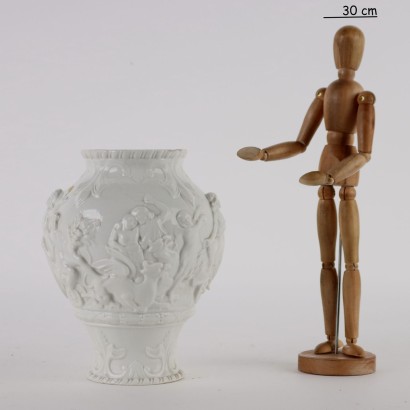 Vase en porcelaine blanche Ginori Doccia