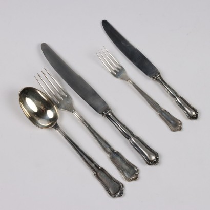 Silver Cutlery Set Hooks Mi