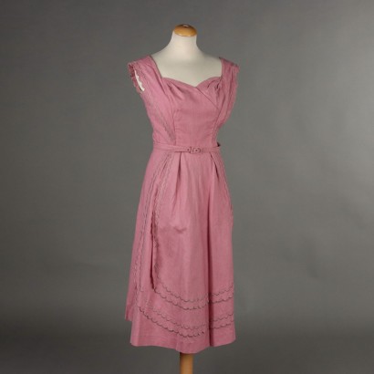 Vintage 1950s-60s Dress Pink Coloured Size 10 Italy