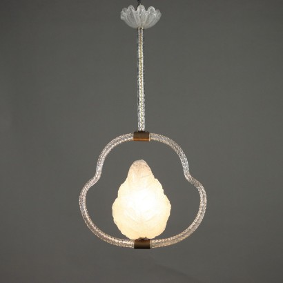Vintage Deckenlampe aus Muranoglas Italien der 40er Jahre