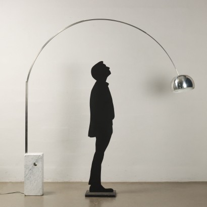 Arco-Lampe von Achille und Pier Giacomo,Achille und Pier Giacomo Castiglioni,Achille und Pier Giacomo Castiglioni,Achille und Pier Giacomo Castiglioni,Achille und Pier Giacomo Castiglioni,Achille und Pier Giacomo Castiglioni,Achille und Pier Giacomo Castiglioni,Achille und Pier Giacomo Castiglioni, Lampe „Arco“ von Achi, Achille und Pier Giacomo Castiglioni