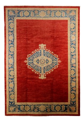 Antiker Herat Teppich Baumwolle Feiner Knoten Iran 361 x 249 cm