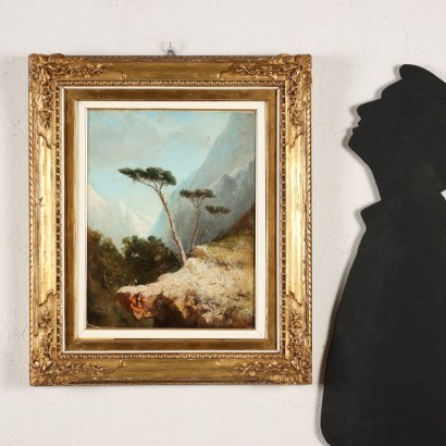 Painting Landscape with figure