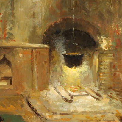 Painting Interior scene with,Interior scene with figures