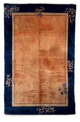 Antiker Peking Teppich Baumwolle Großer Knoten China 310 x 200 cm