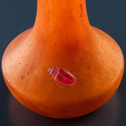 Vase Daum orange, Vase Daum au Scarabée