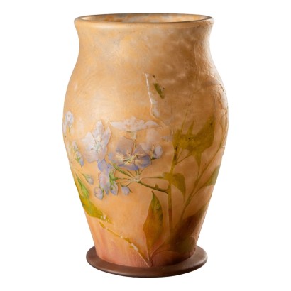 Vase Ancien Daum Nancy Décorations Fleurs France 1910 ca.
