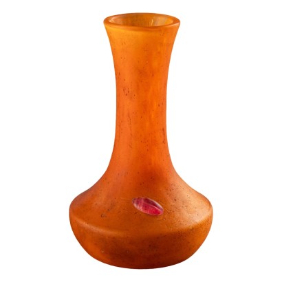 Antique Daum Vase with Scarab Blown Glass France XX Century