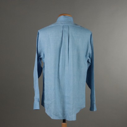 Chemise en lin bleu clair Brooks Brothers