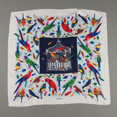 Karl Lagerfeld Scarf Second Hand Parrots Silk