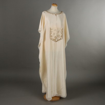Vintage 1970s-80s Ethnic Dress Unique Size Silk
