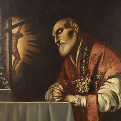 Painting Priest in prayer