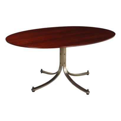 Table Vintage Arflex Design Sergio Mazza Acier Inox Années 1960
