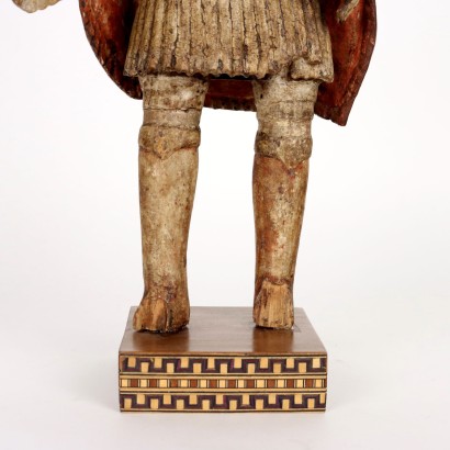 Roman Soldier Wooden Sculpture