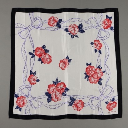 Lanvin Scarf Second Hand Silk Flowers France