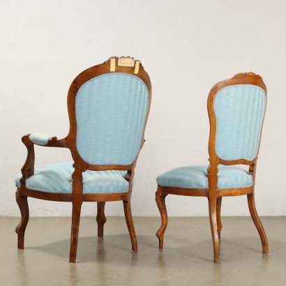 Gruppe mit Sessel und zwei Stühlen Luigi%,Gruppe mit Sessel und zwei Stühlen Luigi%,Gruppe mit Sessel und zwei Stühlen Luigi%