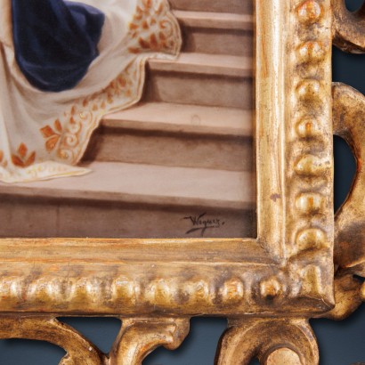 Porcelain Tablet Queen Louise of Prussia, Painting on Porcelain Tablet, Queen Louise of Prussia