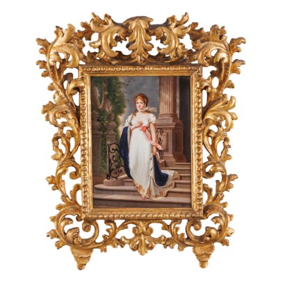 Porcelain Tablet Queen Louise of Prussia, Painting on Porcelain Tablet, Queen Louise of Prussia