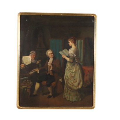 Antique Painting Signed Louis Katzenstein Oil on Canvas XIX Century