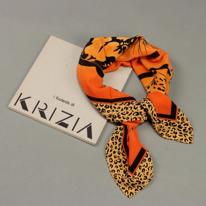 Krizia Vintage Schal mit Katzen