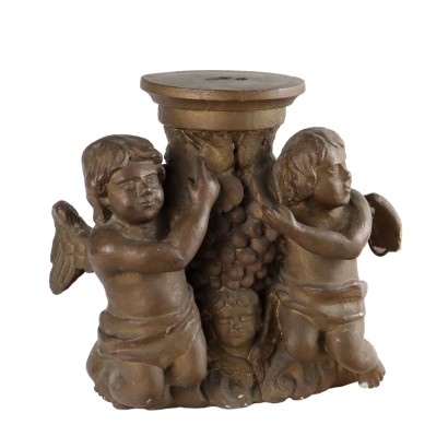 Plaster Stand with Putti